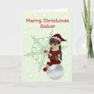 Merry Christmas Sister Feiertagskarte