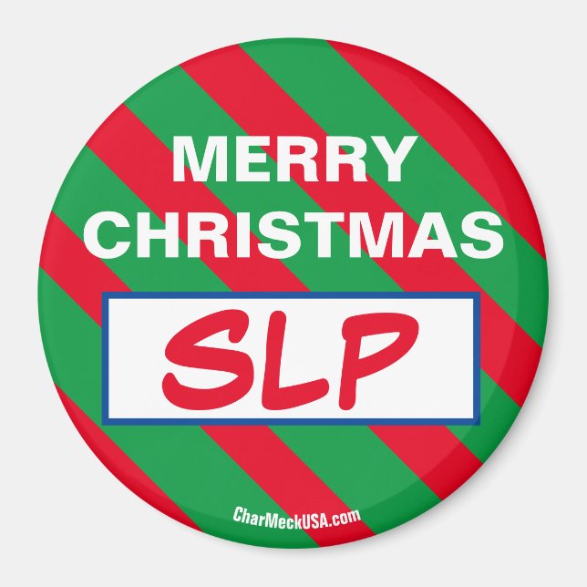 MERRY CHRISTMAS SLP Kühlschrank Magnet (Vorne)
