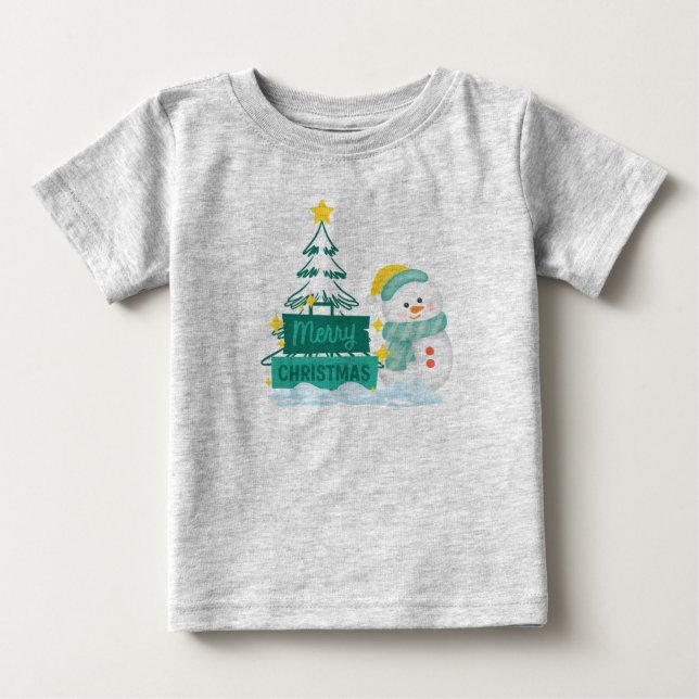 Merry Christmas Snow T-shirt (Devant)