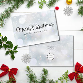 Merry Christmas Snowflakes Corporate Business Logo Feiertagskarte