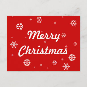 Merry Christmas Snowflakes Feiertagspostkarte