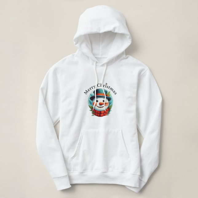Merry Christmas Snowman Hoodie –  Winter Holiday (Design vorne)