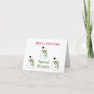 MERRY CHRISTMAS "SONDERTRIPLETTEN KARTE