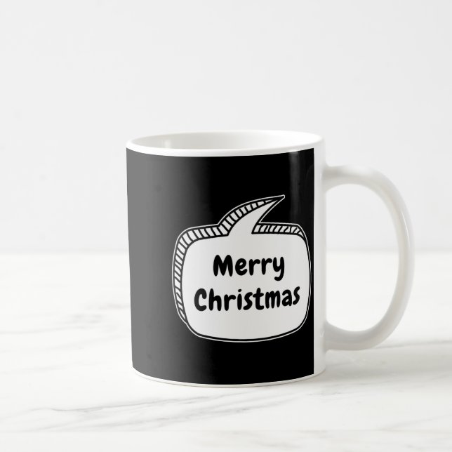 Merry Christmas Speech Bubble  Kaffeetasse (Rechts)