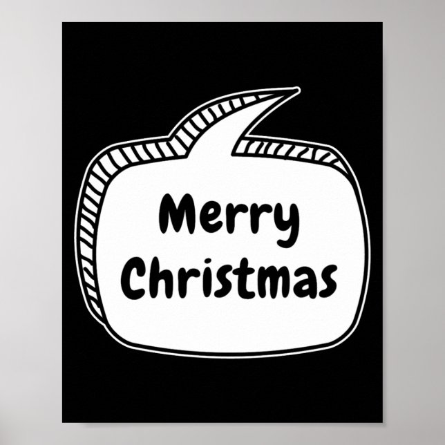 Merry Christmas Speech Bubble  Poster (Vorne)