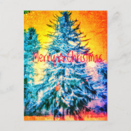 MERRY CHRISTMAS SPRUCE BRIGHT1 POSTCARD POSTKARTE