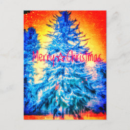 MERRY CHRISTMAS SPRUCE BRIGHT2 POSTCARD POSTKARTE