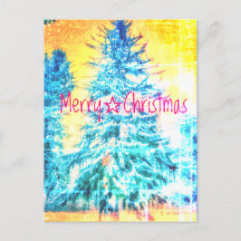 MERRY CHRISTMAS SPRUCE LIGHT1 POSTCARD POSTKARTE