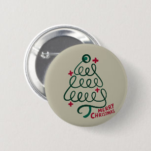 Merry Christmas Stethoscope CNA Medical Worker Button