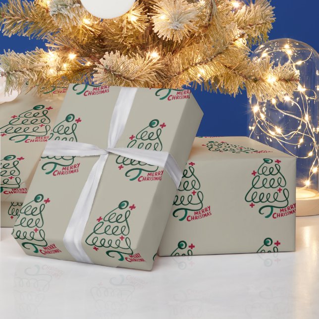 Merry Christmas Stethoscope CNA Medical Worker Geschenkpapier (Feiertage)