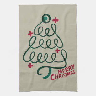 Merry Christmas Stethoscope CNA Medical Worker Geschirrtuch