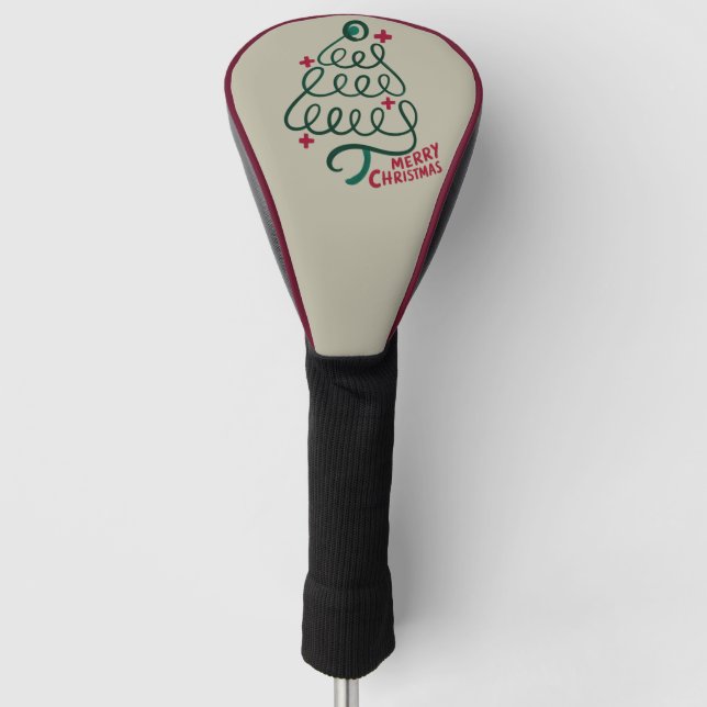 Merry Christmas Stethoscope CNA Medical Worker Golf Headcover (Vorderseite)