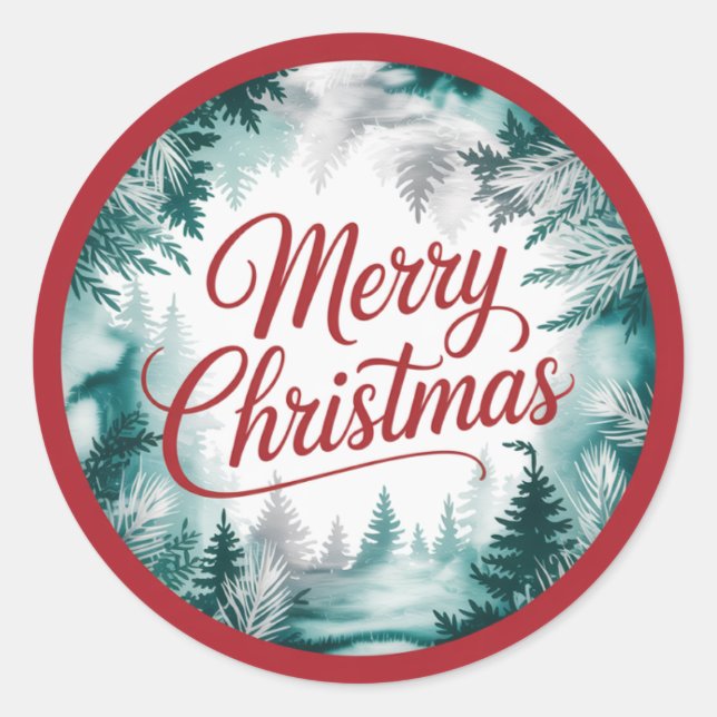 Merry Christmas Sticker (Vorderseite)