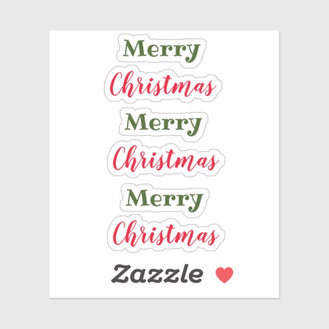 Merry Christmas Sticker (Blatt)
