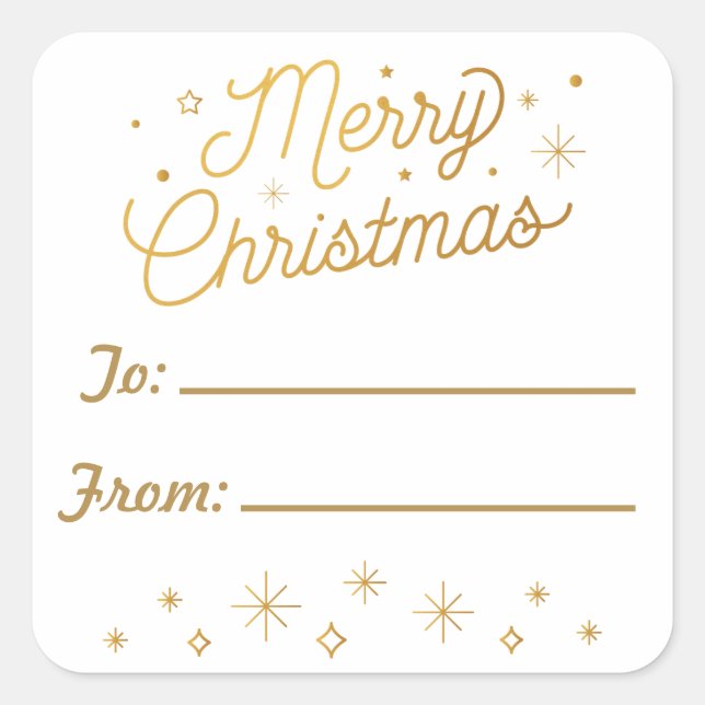 MERRY CHRISTMAS / Stickers Noël (Devant)
