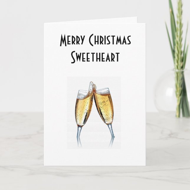 MERRY CHRISTMAS SWEETHEART FEIERTAGSKARTE (Vorderseite)
