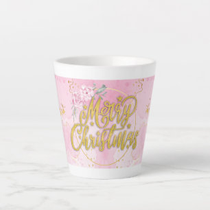Merry Christmas Tasse - Gold & Rosa Design