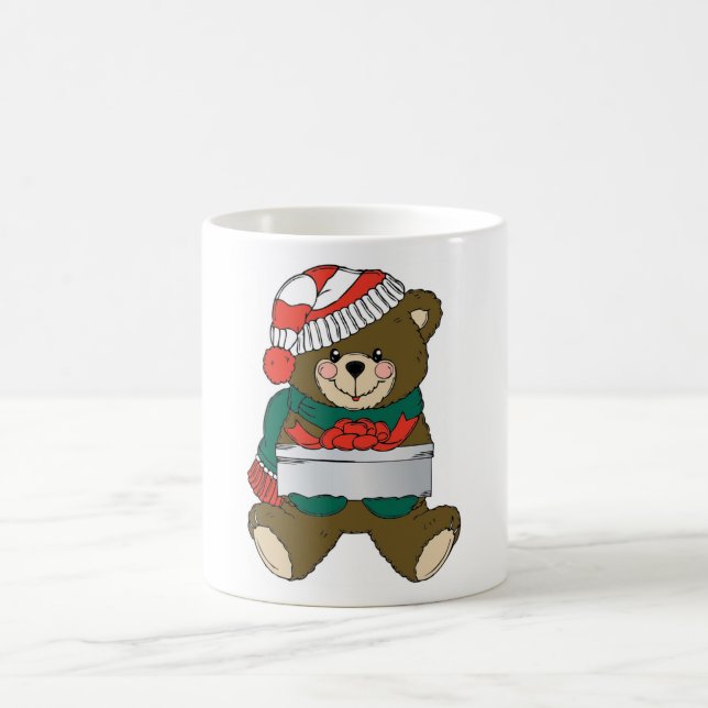 "MERRY CHRISTMAS" TEDDY BEAR KAFFEETASSE (Mittel)