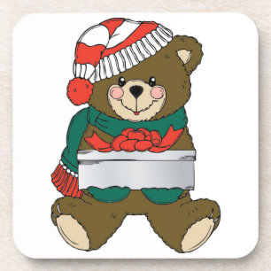 "MERRY CHRISTMAS" TEDDY BEAR UNTERSETZER