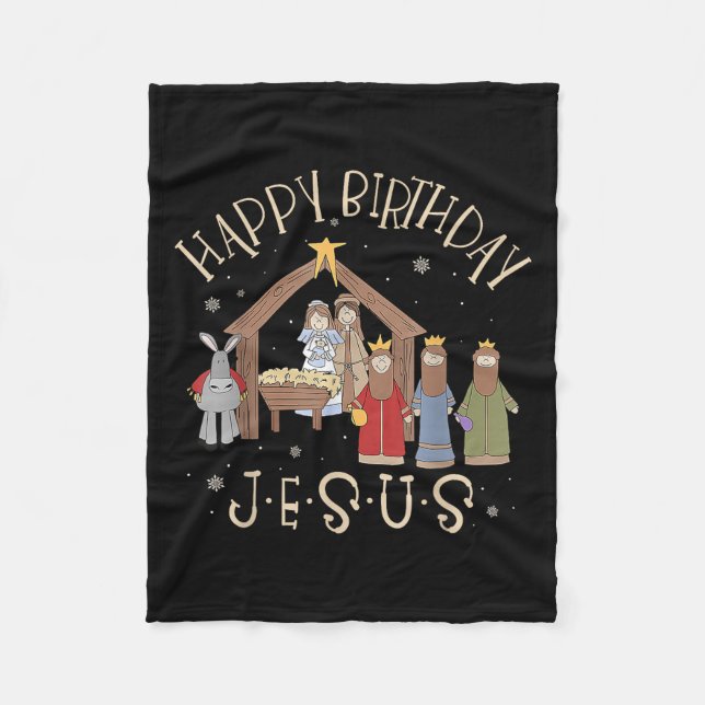 Merry Christmas Tee Uni-christian Family Group Chi Fleecedecke (Vorderseite)