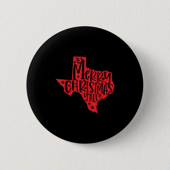 Merry Christmas Texas  Button (Vorderseite)