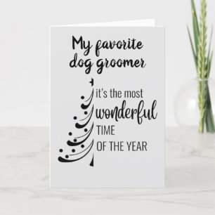 MERRY CHRISTMAS **THE BEST DOG GROOMER" FEIERTAGSKARTE