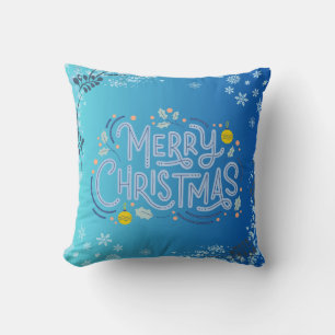 MERRY CHRISTMAS THROW PILLOW KISSEN