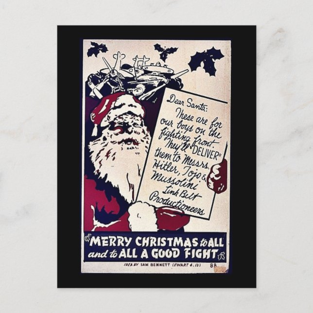 Merry Christmas To All Feiertagspostkarte (Vorderseite)