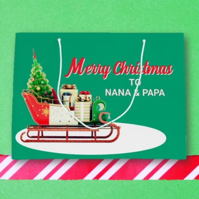 Merry Christmas to Nana & Papa  Große Geschenktüte (Von Creator hochgeladen)