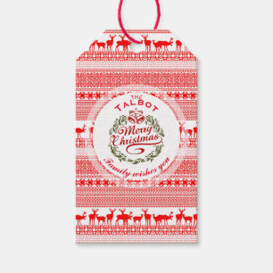MERRY CHRISTMAS Traditionelle personalisierte Gesc Geschenkanhänger