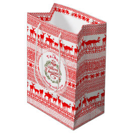 MERRY CHRISTMAS Traditionelle personalisierte Gesc Mittlere Geschenktüte