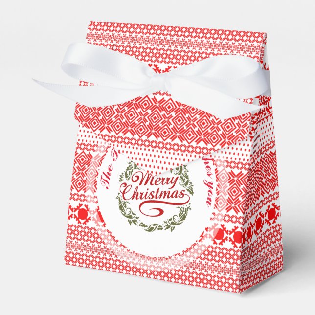 MERRY CHRISTMAS Traditioneller Name Gevor Box Zelt Geschenkschachtel (Vorderseite)