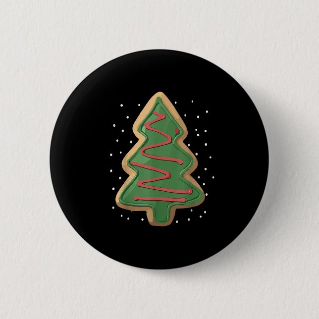 Merry Christmas Tree Christmas  Button (Vorderseite)