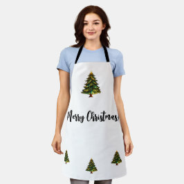 Merry Christmas Tree Cooking Baking Holiday Schürze