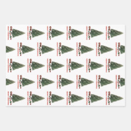 Merry Christmas. Tree (design 1) with gifts Geschenkpapier Set