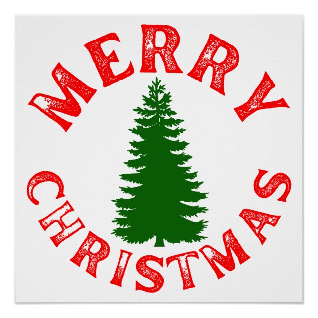 MERRY CHRISTMAS TREE POSTER (Vorderseite)