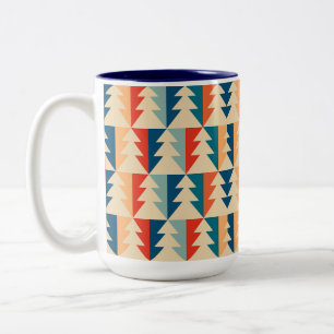 MERRY CHRISTMAS TREES FUNKY ZWEIFARBIGE TASSE