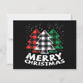 Merry Christmas Trees Green White Red Classic