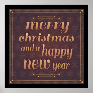 MERRY CHRISTMAS UND EIN GLÜCKLICHES NEUES JAHR POSTER