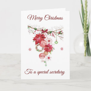 MERRY CHRISTMAS *UNE CARTE DE VACANCES DU SECRÉTAI