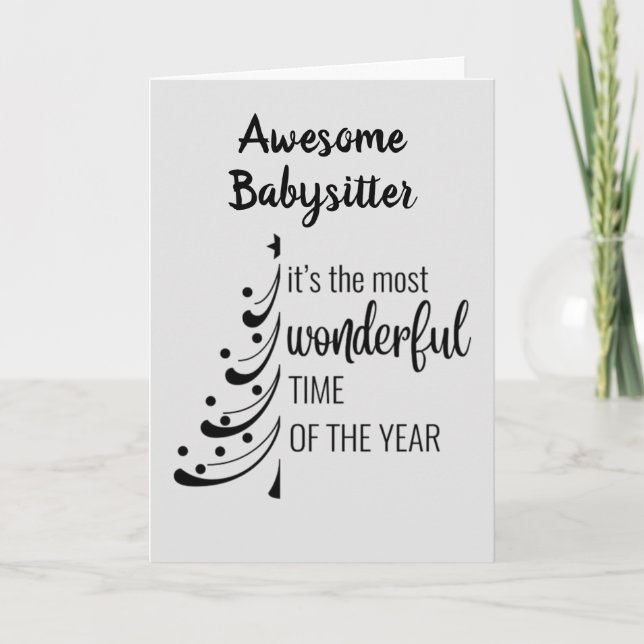 MERRY CHRISTMAS **UNSER PHANTASTISCHES BABYSITTER* FEIERTAGSKARTE (Vorderseite)