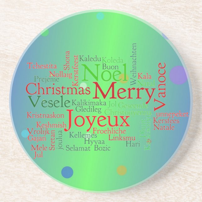Merry Christmas Untersetzer (Vorne)