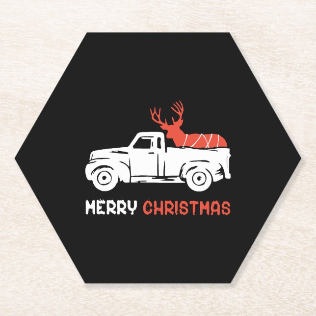 MERRY CHRISTMAS UNTERSETZER (Vorderseite)
