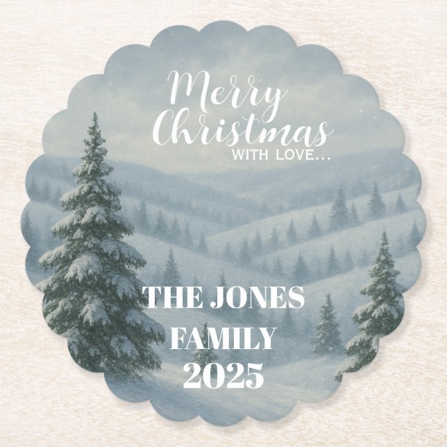 Merry Christmas  Untersetzer (Vorderseite)