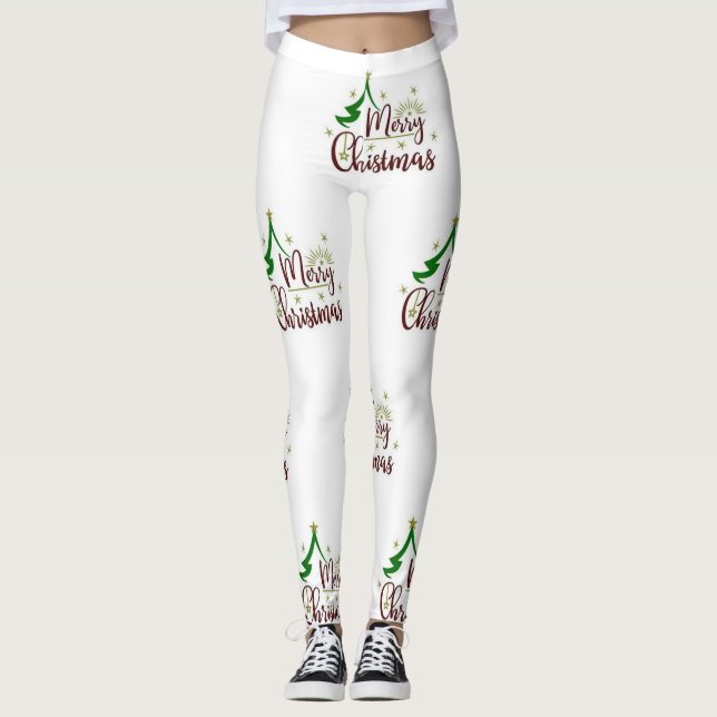 ***MERRY CHRISTMAS** URLAUB LEGGINGS (Vorderseite)