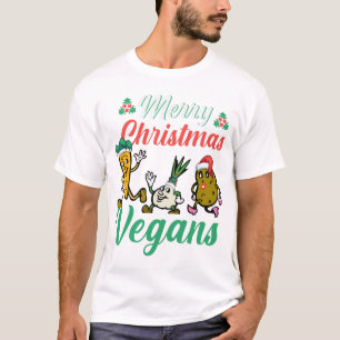 Merry christmas vegans weihnachten T-Shirt