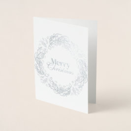 Merry Christmas Vintage Botanical. Folienkarte