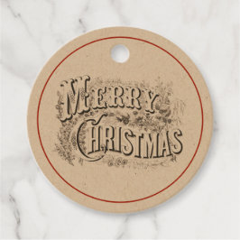 MERRY CHRISTMAS VINTAGE FAVOR TAGS GESCHENKANHÄNGER