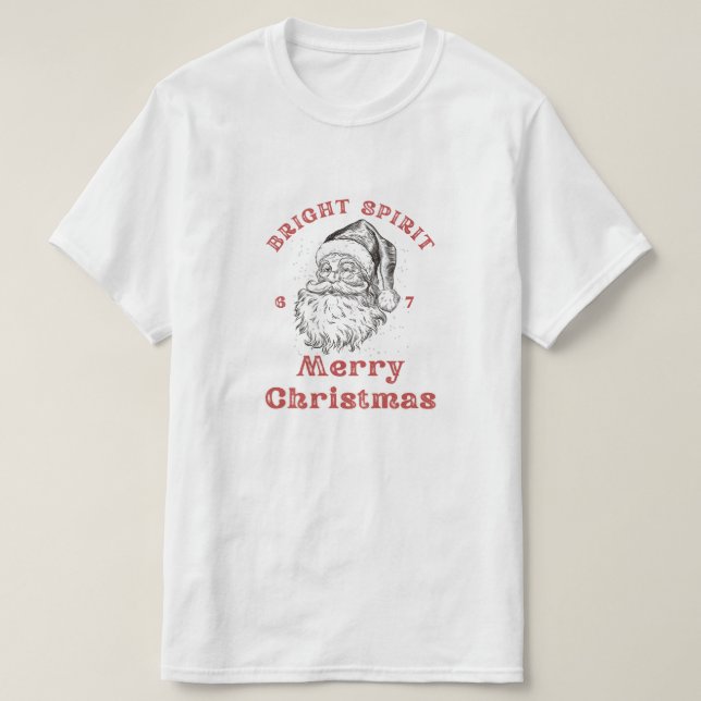 Merry Christmas Vintage Santa T-Shirt –  (Design vorne)