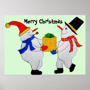 MERRY CHRISTMAS VON DEN SCHNEEIERN POSTER